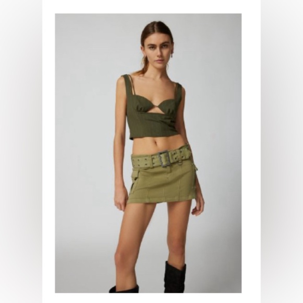 Urban Outfitters-Joan belted micro mini skirt